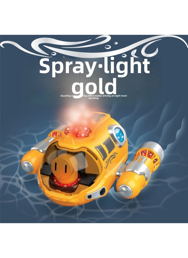 Light Spray Airboat Double Propeller 2.4g Remote Control Boat Children's Swimming Pool Water Electric Toy-Color:Red  - Image 3