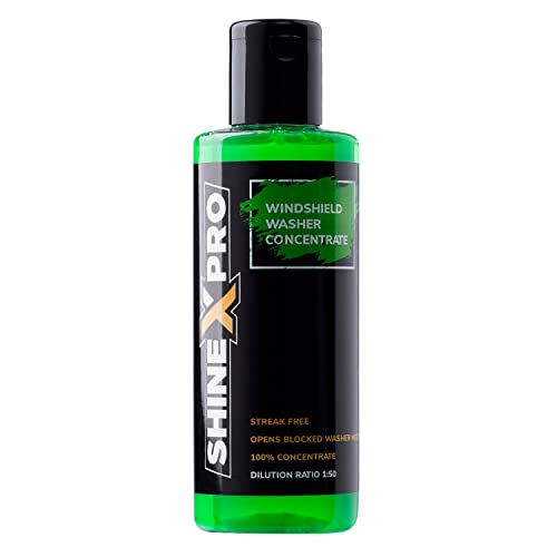 ShineXPro 200mL Windshield Washer Fluid For Car - Car Windshield Cleaner Liquid In Concentrate Form (20mL Enough For 1L Tank) - Get A Streak Free Finish With Our Car Wiper Liquid - Image 1
