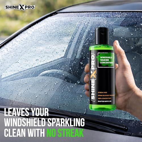ShineXPro 200mL Windshield Washer Fluid For Car - Car Windshield Cleaner Liquid In Concentrate Form (20mL Enough For 1L Tank) - Get A Streak Free Finish With Our Car Wiper Liquid - Image 3