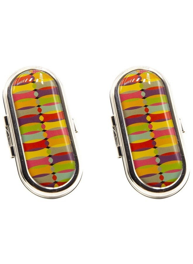 ستيفاني إمبورتس مجموعة من مرآتين أحمر شفاه دائريتين بمشبك من ستيفاني إمبورتس (لون عتيق) - Image 1