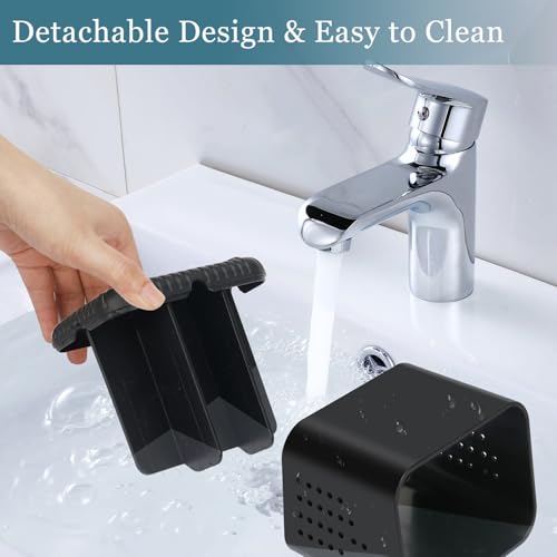 PARKMANI Black Toothbrush Holders for Bathrooms, Kids Electric Toothbrush and Toothpaste Holder, 4 Slots Tooth Brush Holder for Bathroom Countertop Organizer (Black) - Image 4