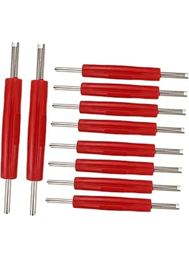 10Pcs Dual Head Valve Core Remover Tool Durable Tire Stem Repair Kit for Automotive HVAC - Image 1