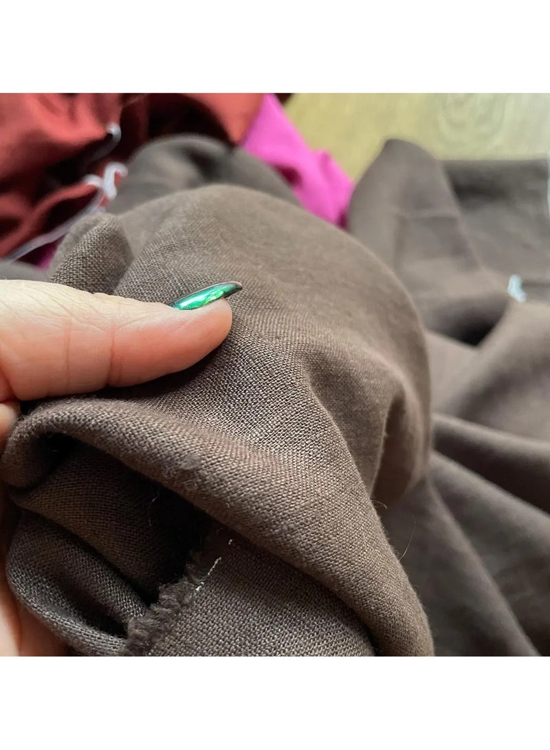 JewelOnPalette Linen Cotton Blend Fabric, Cut by The Yard for Dress, Blouse, Shirt, Craft and Embroidery - Light Blue - Image 4