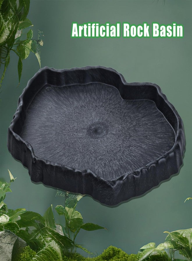 Flylin Reptile Water Dish, Reptile Feeding Dish Corner Bowl Breadworm Feeding Food Bowl, Terrarium Decor Bowls for Bearded Dragon Lizard Frog Leopard Gecko Tortoise Hermit Crab Chameleon (Large) - Image 3