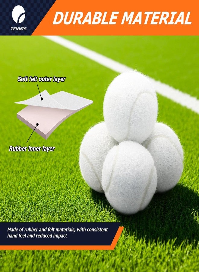 Bac-kitchen Tennis Balls, 6 Pack High Elasticity Practice Tennis Balls with Mesh Bag, Ideal for Beginner, Exercise Playing Balls for Pet Dog (White) - Image 3
