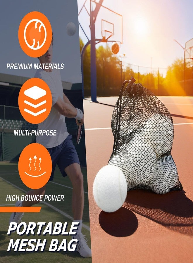 Bac-kitchen Tennis Balls, 6 Pack High Elasticity Practice Tennis Balls with Mesh Bag, Ideal for Beginner, Exercise Playing Balls for Pet Dog (White) - Image 4