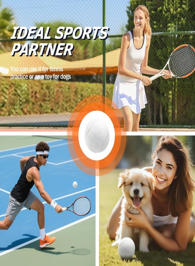 Bac-kitchen Tennis Balls, 6 Pack High Elasticity Practice Tennis Balls with Mesh Bag, Ideal for Beginner, Exercise Playing Balls for Pet Dog (White) - Image 5