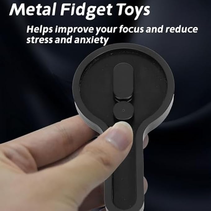 Jiawu Stainless Steel Push Slider Toy with Mechanical Clicking Sounds for Breaking Habits or Starting Conversations, Pocket Sized Stress Relief Toy for Travel - Image 2