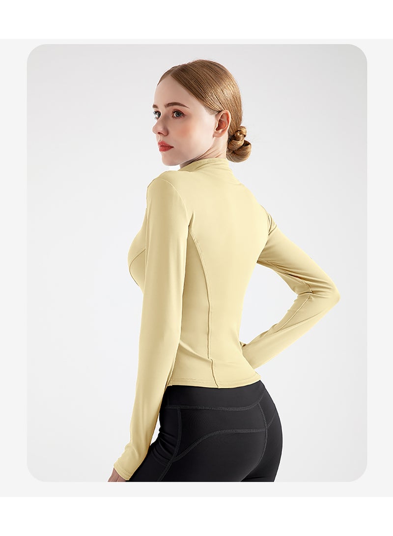 Women's Tracksuit Jacket Slim Fit Long Sleeved Fitness Coat Yoga Tops with Thumb Holes Gym Jacket Workout Sweatshirts  - Image 3