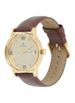 TITAN Men's Analog Round Shape Leather Wrist Watch - 1580YL05 - 42.6 Mm  - Image 2