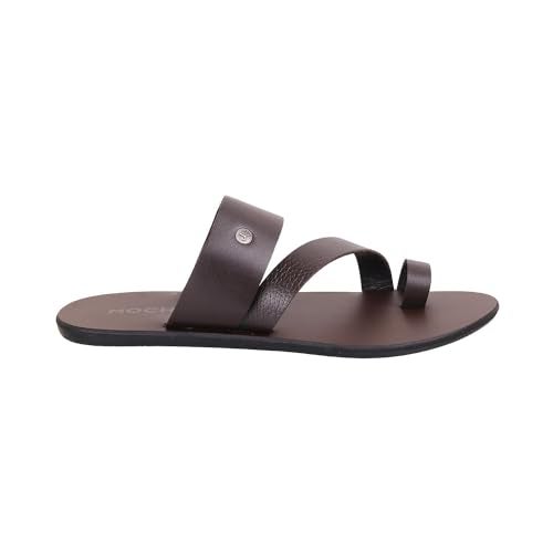 Mochi Men Brown Leather Chappal UK/7 EU/41 (16-805) - Image 4