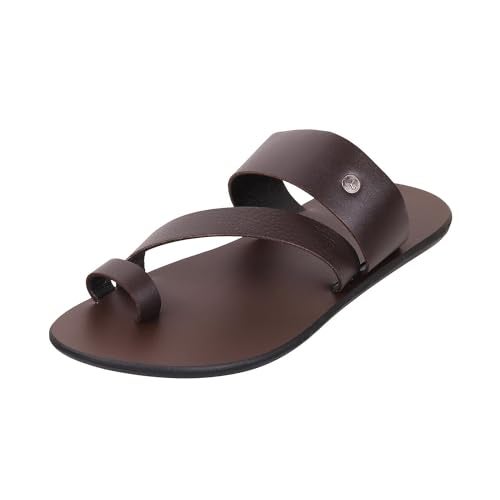 Mochi Men Brown Leather Chappal UK/7 EU/41 (16-805) - Image 1