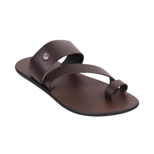 Mochi Men Brown Leather Chappal UK/7 EU/41 (16-805) - Image 3