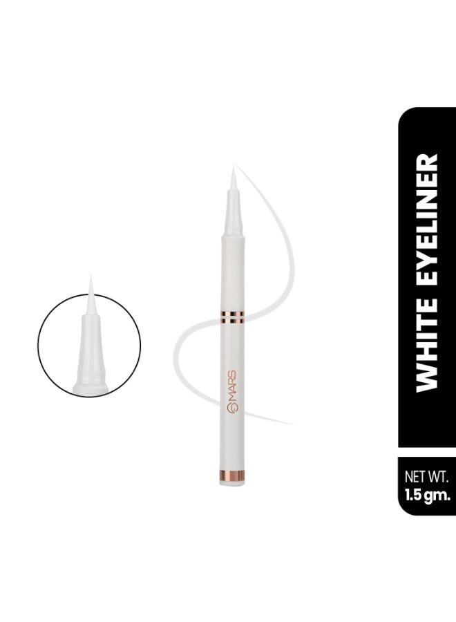 مارس قلم تحديد عيون سائل مقاوم للتلطخ من مارس بطرف رفيع للغاية | لمسة نهائية غير لامعة ومقاومة للماء (١٫٥ غرام) (أبيض) - Image 2