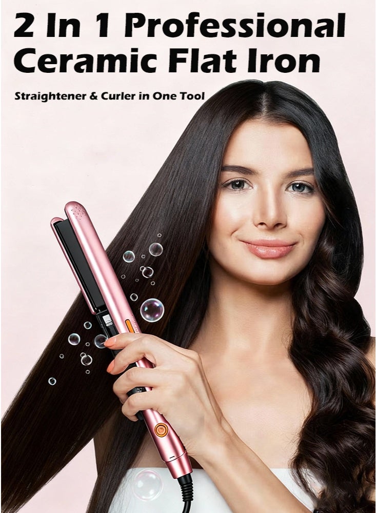 Bolivia's Hair Straightener and Curler 2 in 1 Ceramic Flat Iron - 4 Heat Settings and Heats Up to 230°Crs - Image 2