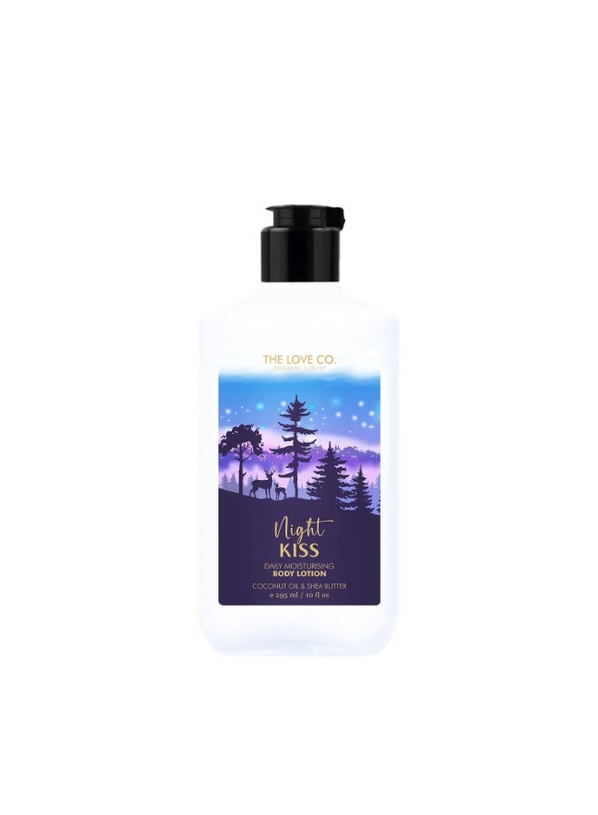 ذا لوف كو. لوشن الجسم من ذا لوف كو. - كريم مرطب للبشرة الجافة - لوشن للجسم للنساء والرجال - لوشن للجسم للبشرة الجافة بزيت الجوجوبا وزبدة الشيا وفيتامين هـ - 250مل (قبلة ليلية) - Image 1