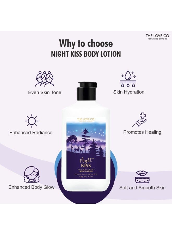 ذا لوف كو. لوشن الجسم من ذا لوف كو. - كريم مرطب للبشرة الجافة - لوشن للجسم للنساء والرجال - لوشن للجسم للبشرة الجافة بزيت الجوجوبا وزبدة الشيا وفيتامين هـ - 250مل (قبلة ليلية) - Image 2