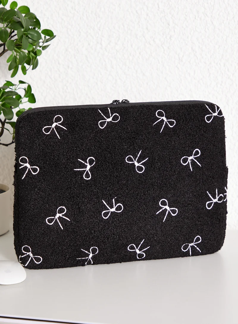 جينجر Bow Detail Laptop Case