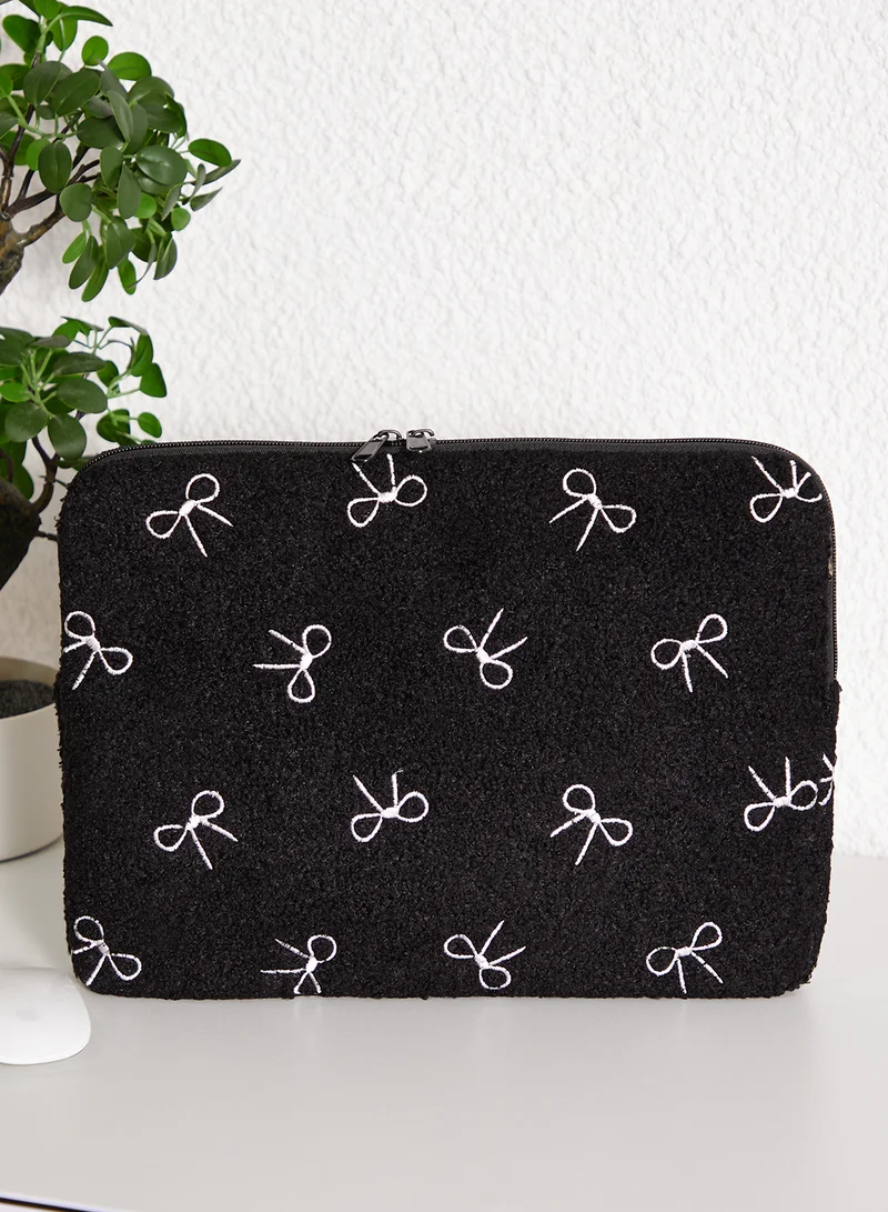 جينجر Bow Detail Laptop Case