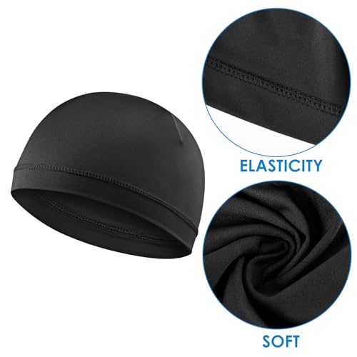 WY LIGHTING LEVEL 4Pcs Wave Cap for Men Silky Durags Elastic Band Wave Caps for 360 540 720 Waves Soft Breathable Satin Durag Unisex Adults Kids Skullies Beanies Hats Shower Cap - Image 3