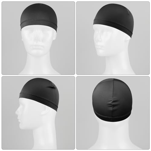 WY LIGHTING LEVEL 4Pcs Wave Cap for Men Silky Durags Elastic Band Wave Caps for 360 540 720 Waves Soft Breathable Satin Durag Unisex Adults Kids Skullies Beanies Hats Shower Cap - Image 5