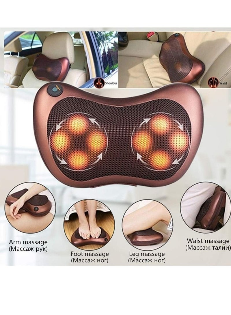 Generic Multifuction Massage Pillow with 8 Massager Heads Heater Neck Shoulder Body Electric Massager Home, Office, Car, Bed Use  - Image 4