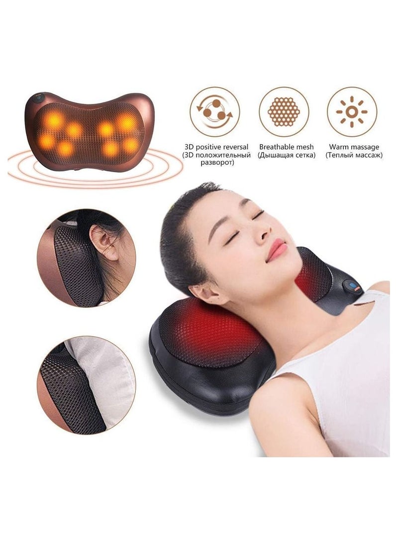 Generic Multifuction Massage Pillow with 8 Massager Heads Heater Neck Shoulder Body Electric Massager Home, Office, Car, Bed Use  - Image 3