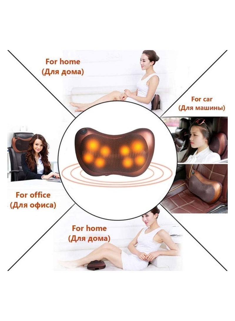 Generic Multifuction Massage Pillow with 8 Massager Heads Heater Neck Shoulder Body Electric Massager Home, Office, Car, Bed Use  - Image 2