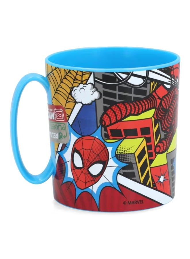 ستور كوب بلاستيكي آمن للاستخدام في الميكروويف بتصميم سبايدرمان وشبكة عنكبوتية، متعدد الألوان، سعة 350 مل - Image 2
