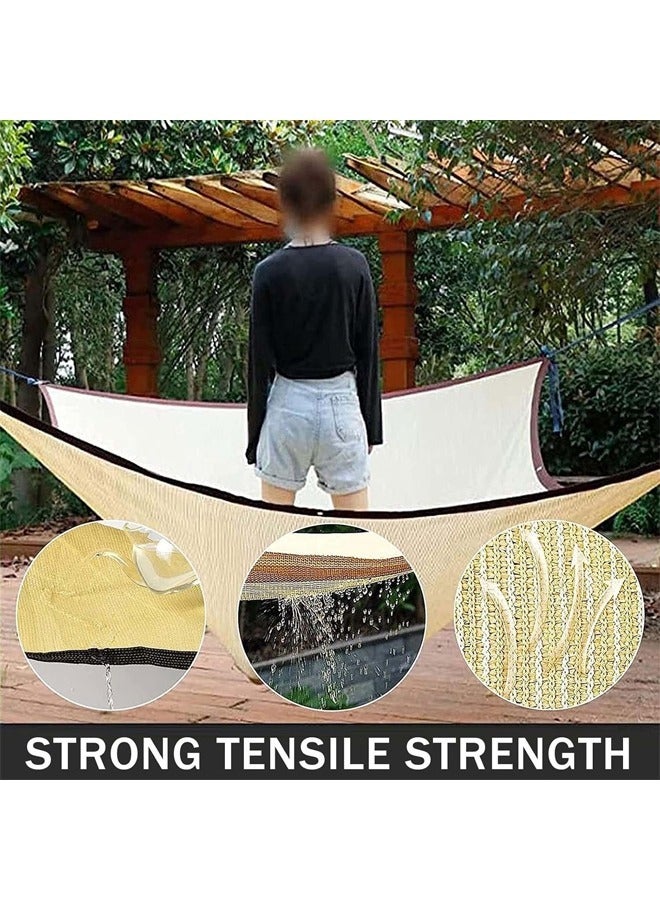 DURKU Beige Sunshade Netting, Encrypted And Thickened Perforated Edge Sunshade Netting, Waterproof Outdoor Canopy, Sun Shade UV Block for Outdoor Patio Garden Backyard - Image 5