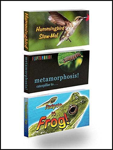 Fliptomania Nature Flipbook 3-Pack: Butterfly, Hummingbird, and Frog Flipbooks - Image 1