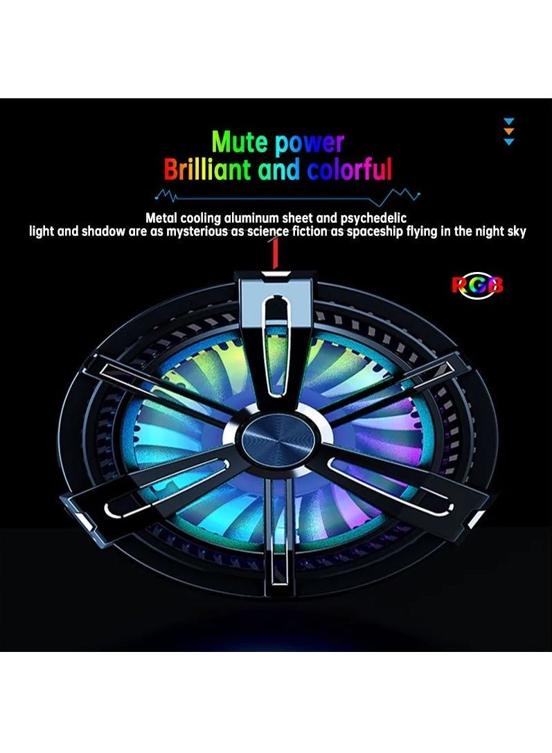 مبرد الهاتف المحمول لـ Magsafe، ومبرد iPad، ومبرد الكمبيوتر اللوحي، ومروحة تبريد الألعاب لـ PUBG، مصممة لأجهزة iPhone وAndroid، ومشتت حرارة أشباه الموصلات بدون ضوضاء للبث المباشر ومدونة الفيديو - Image 4