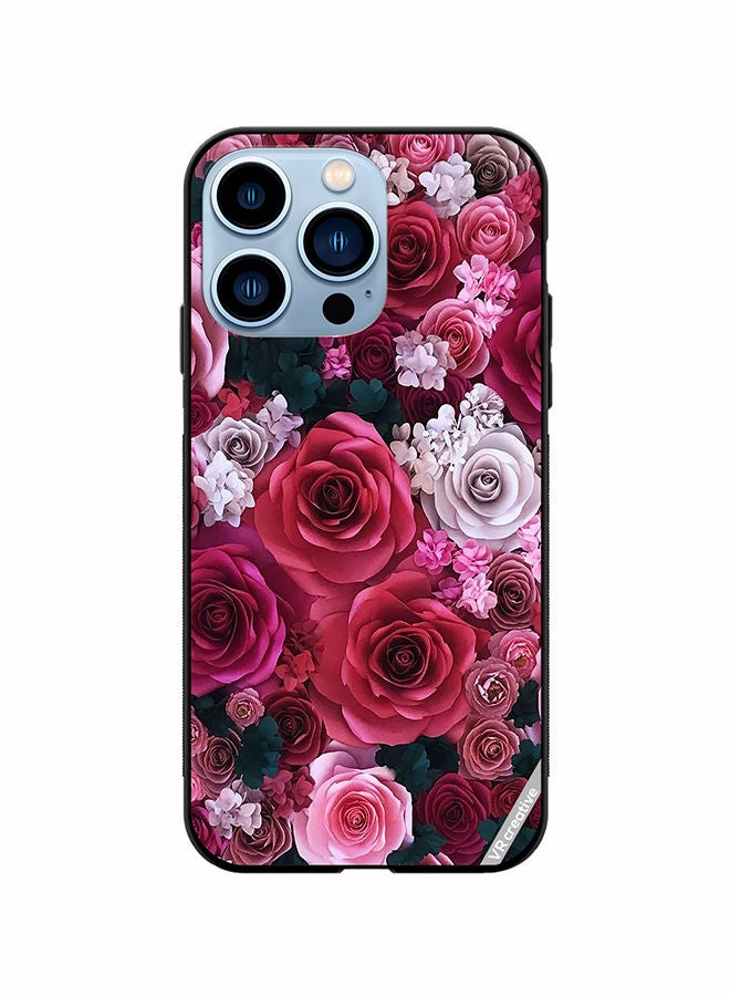 VR CREATIVE Protective Case Cover For Apple iPhone 13 Pro Rose Flower Design Multicolour - Image 1