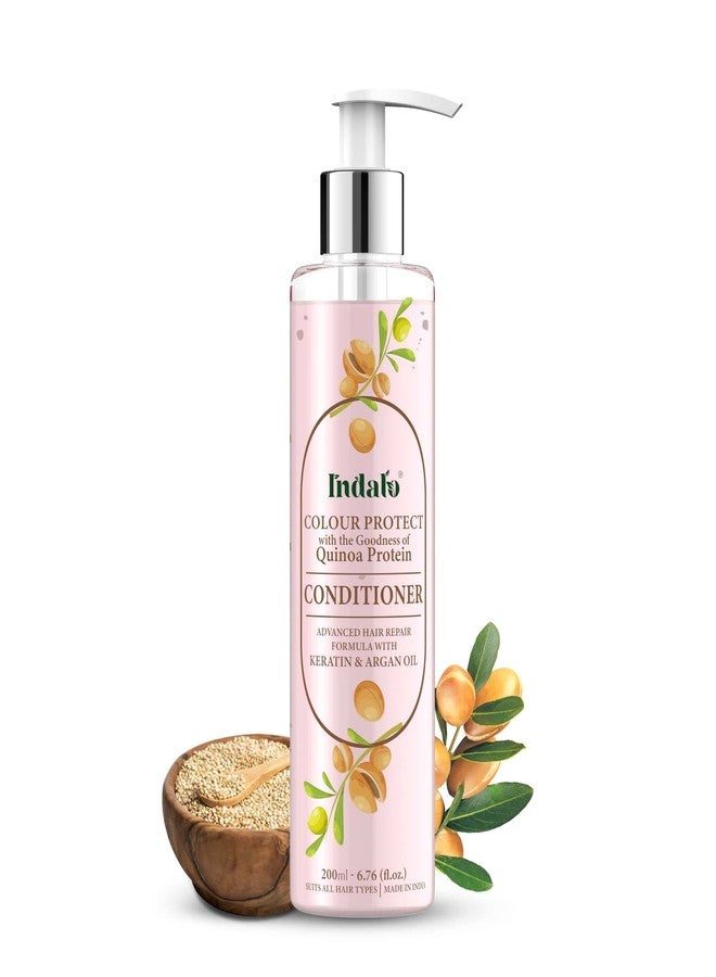 Indalo Quinoa Protein Colour Protect Conditioner for Color and Damaged Hair Protection with Argan Oil - Keratin Hair Treatment for Smooth Nourished Hair, Sulphate Free & Paraben Free (200ml) - Image 1