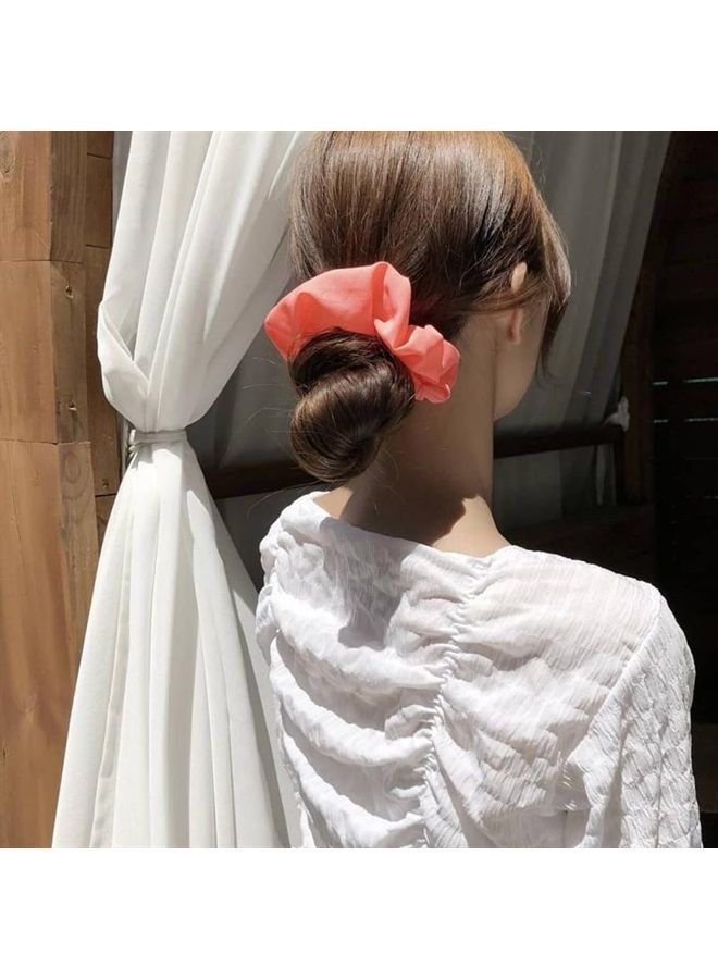 Quupy 7PCS Bright Neon Hair Scrunchies Premium Soft Elastic Bobbles Hair Ties Hair Bands Ponytail Holders for Girls Women Mixed Colors - Image 4