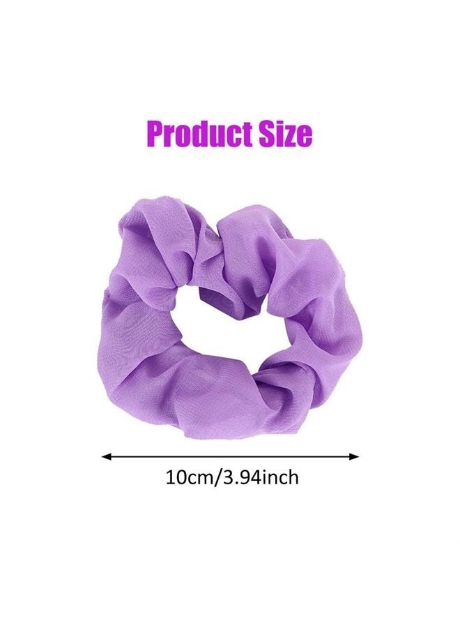 Quupy 7PCS Bright Neon Hair Scrunchies Premium Soft Elastic Bobbles Hair Ties Hair Bands Ponytail Holders for Girls Women Mixed Colors - Image 2