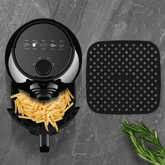 5 دي ام Colorful Heat Resistant Washable Silicone Oven and Airfryer Square Baking Mat 21.5 cm