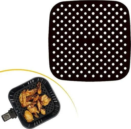 5 دي ام Colorful Heat Resistant Washable Silicone Oven and Airfryer Square Baking Mat 21.5 cm