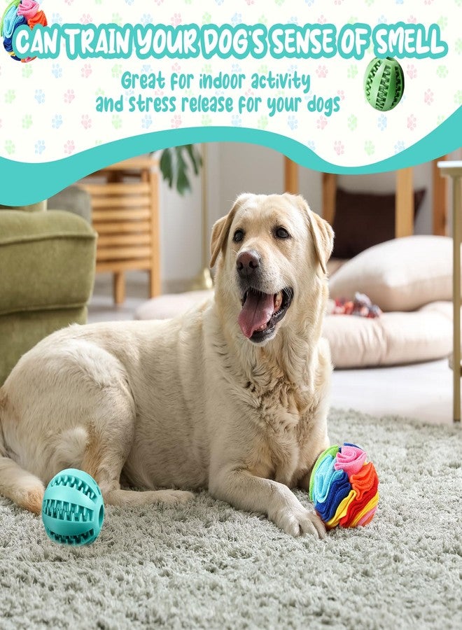 Suilung 3 Pcs Puppy Chew Toys Snuffle Mat Dog Puzzle Toys Dog Treat Balls to Keep Them Busy Pet Interactive Foraging Training Ball for Small Medium Breed Teething Cleaning Intellect Training - Image 5