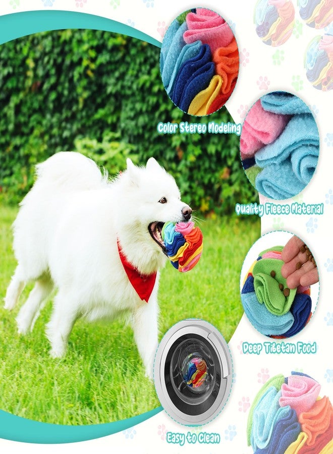 Suilung 3 Pcs Puppy Chew Toys Snuffle Mat Dog Puzzle Toys Dog Treat Balls to Keep Them Busy Pet Interactive Foraging Training Ball for Small Medium Breed Teething Cleaning Intellect Training - Image 3