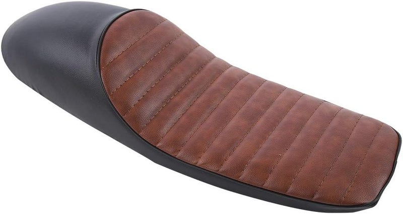 woobles Motorcycle Seat Rear Passenger Seat Motorcycle Vintage Cafe Racer Hump Saddle Sea for CG125(Brown + black) - Image 5