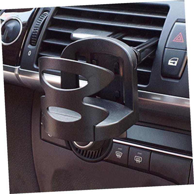2Pcs Car Air Vent Cup Holder And Phone Mount Universal Stable Organizer Black - Image 5
