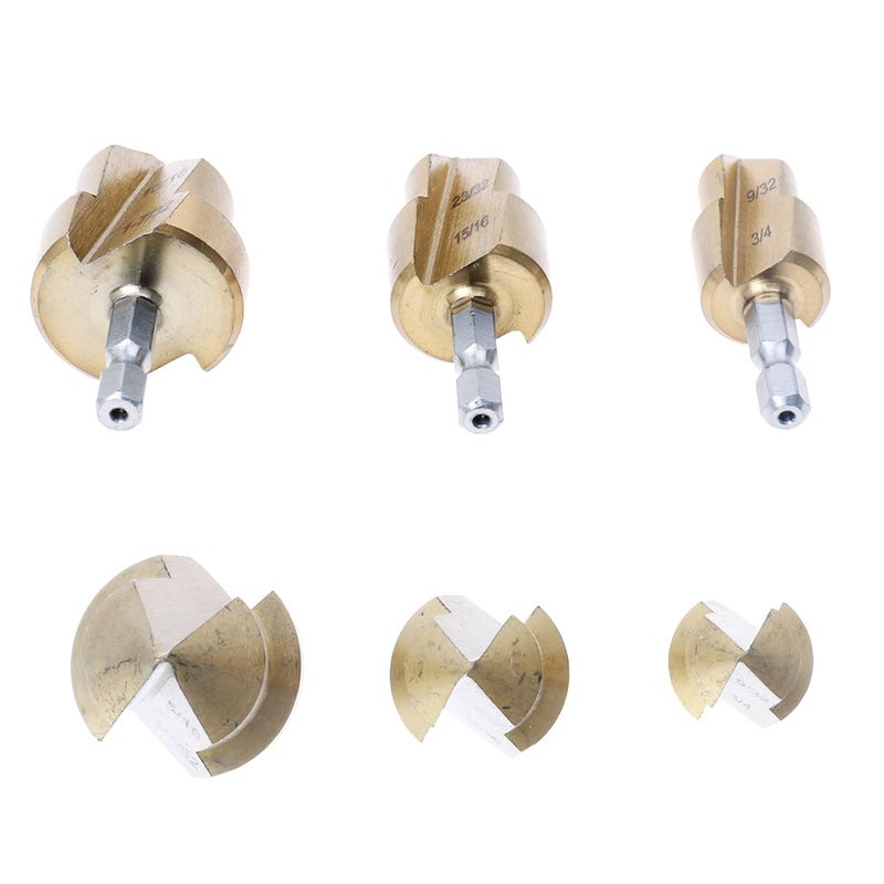 AUTOTOOLHOME 3Pack PPR Lifting Stepped Drill Bit Reamer Drill for Water Pipe Tube Repair Drill Connection Tool for 1/2" 3/4" 1inch Pipes 1/4 Hex Shank Quick Change - Image 4