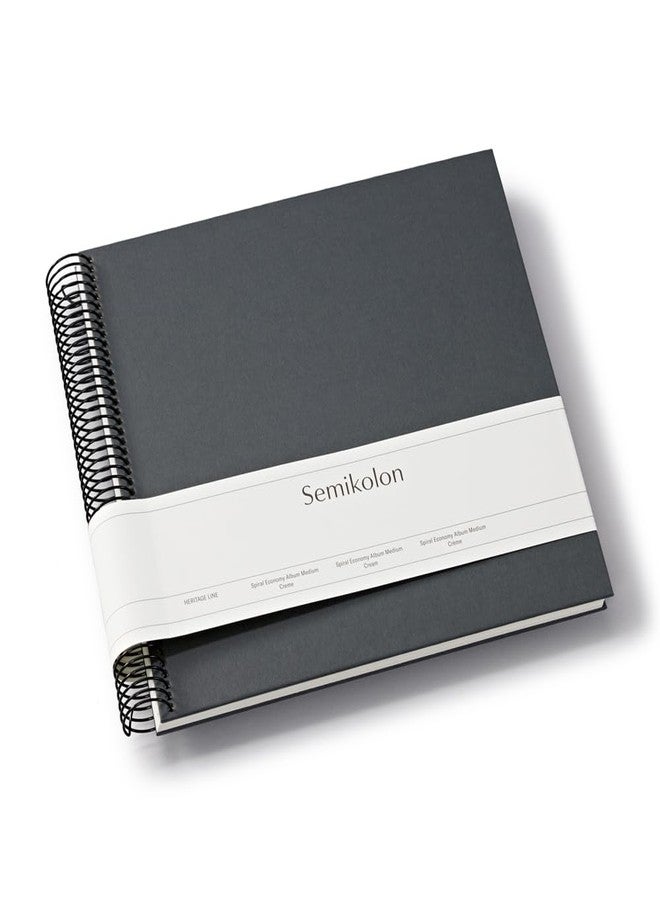Semikolon - Spiral Photo Album Medium with 40 Cream Pages, Lava Stone - Image 1