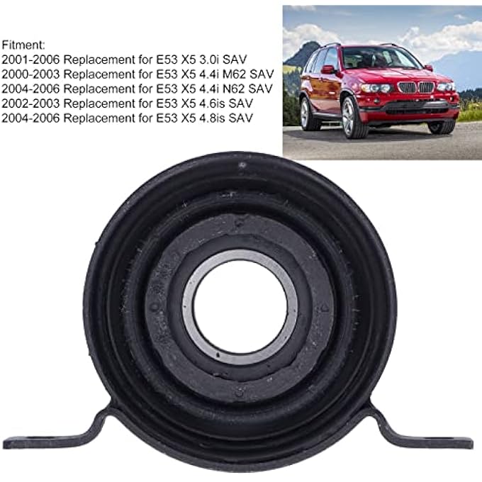 rayihni Driveshaft Support Bearing Propshaft Center Support Drive Shaft Bearing Mount Compatible with BMW E53 X5 30i 44i 46is 48is 26121229726 Replacement Assembly - Image 3