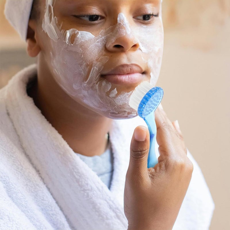 Large Blue Facial Exfoliator Brush 3 Pack Soft Bristle Deep Pore Cleansing Scrubber - Image 5