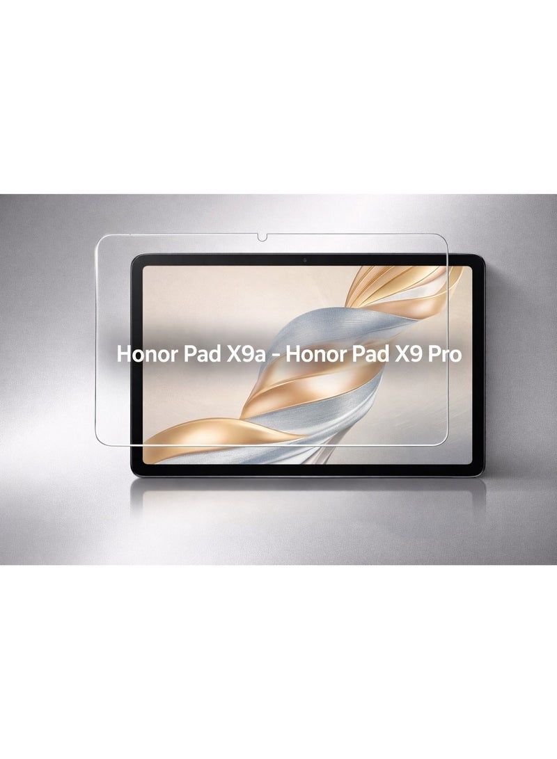 اسكرينة شاشه تابلت Honor Pad X9A / Honor Pad X9 Pro – زجاج مقوّى 9H عالي الشفافيه لحماية فائقة من الخدوش والصدمات اليوميه - Image 1