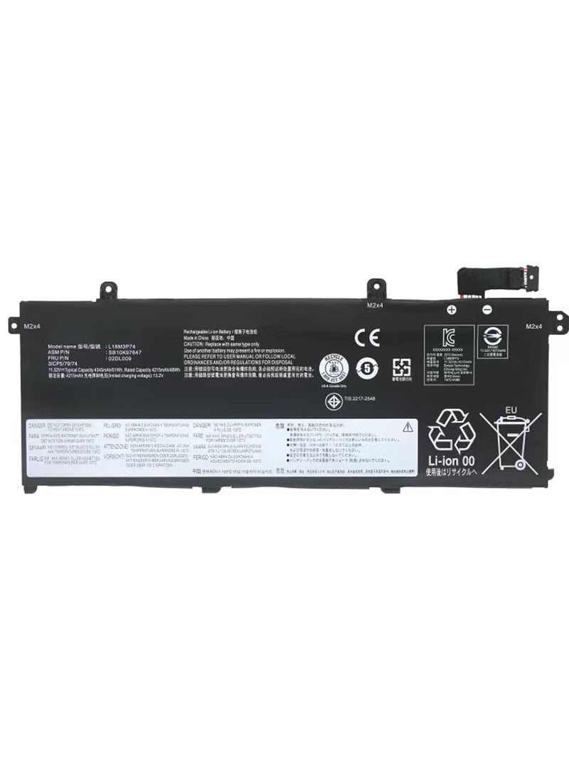 Replacement Battery for Lenovo L18M3P74 ThinkPad T490 T495 P43S T14 P14s L18M3P74 L18M3P73 L18L3P73 L18M4P73 L18M4P74 - Image 1
