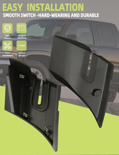 HONFQP Windshield Wiper Cowl End Panel Compatible with GMC Sierra 20072013 1500 2500 3500 LH RH 1 Pair Black 15946003 15946004 - Image 3