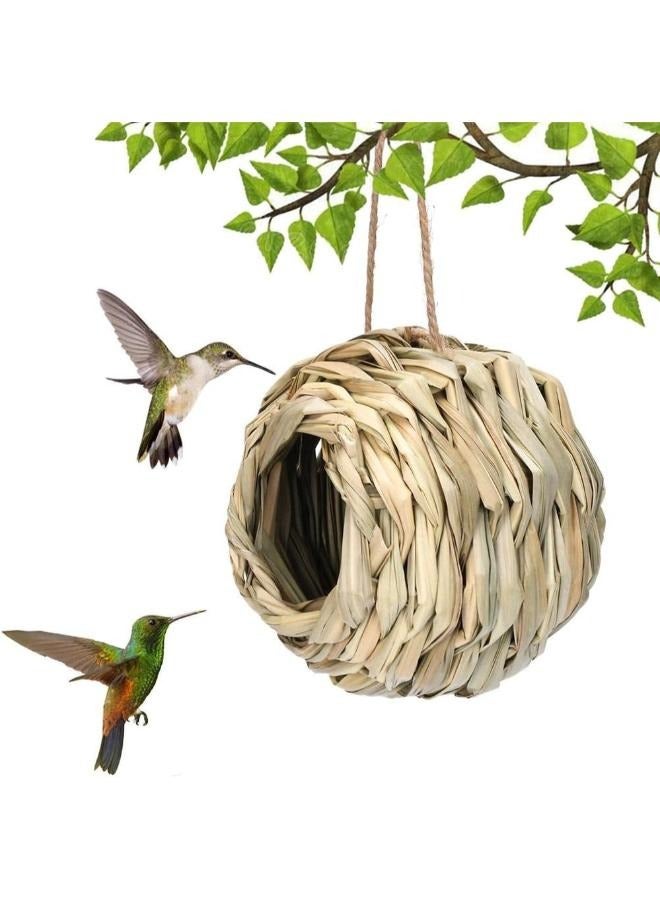 Generic Hummingbird Houses For Nesting Grass Handwoven Birdhouses For Outdoor  - Image 1